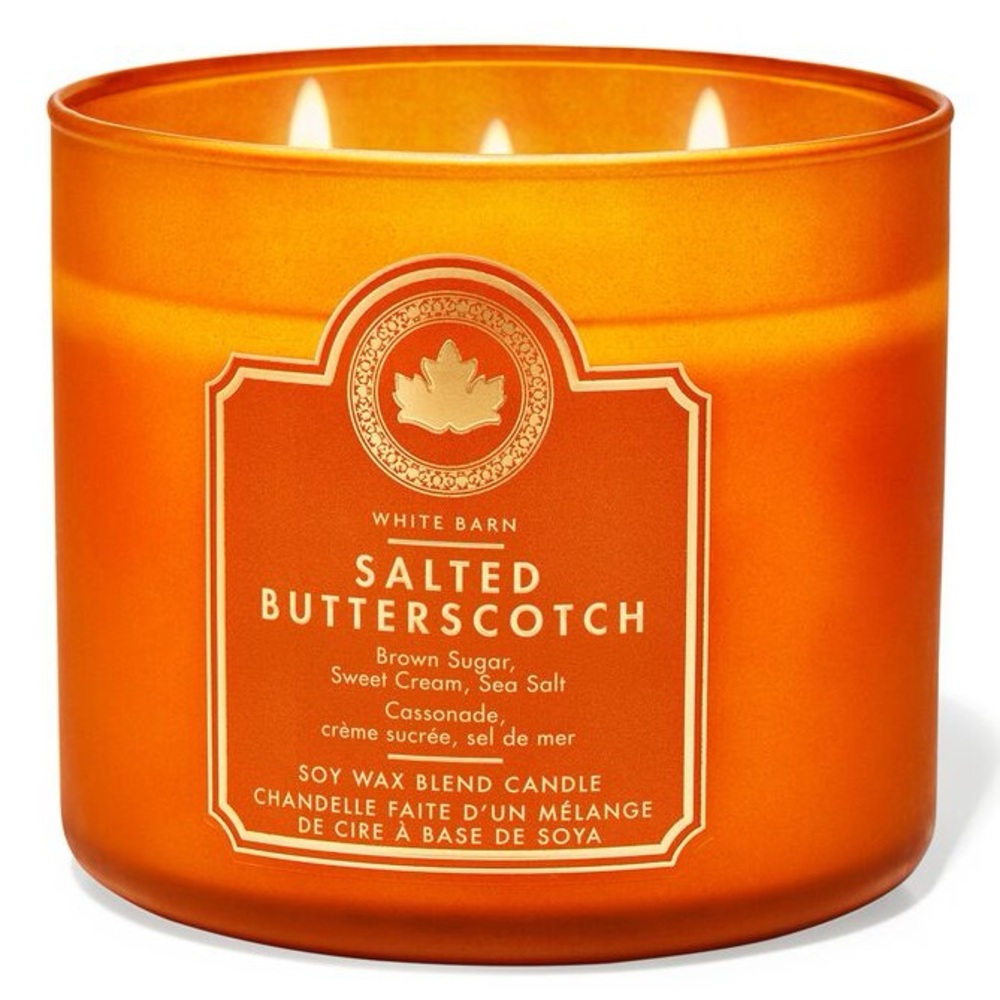 NWT White Barn Salted Butterscotch Candle - Warm Orange - Picture 1 of 1